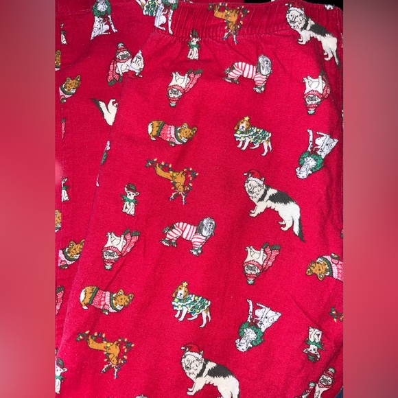 Old Navy Holiday Dog Flannel Cotton Pajama Pants Size M Medium - Picture 12 of 13